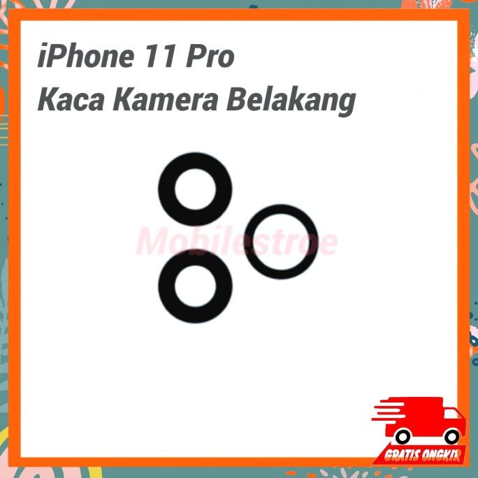 Kaca Kamera Belakang Iphone 11 Pro (Satu Set) Tanpa Ring