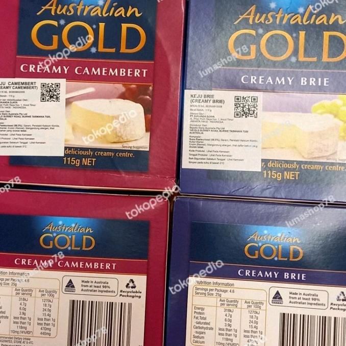 

] Keju Australian GOLD Creamy Brie / Camembert 115g