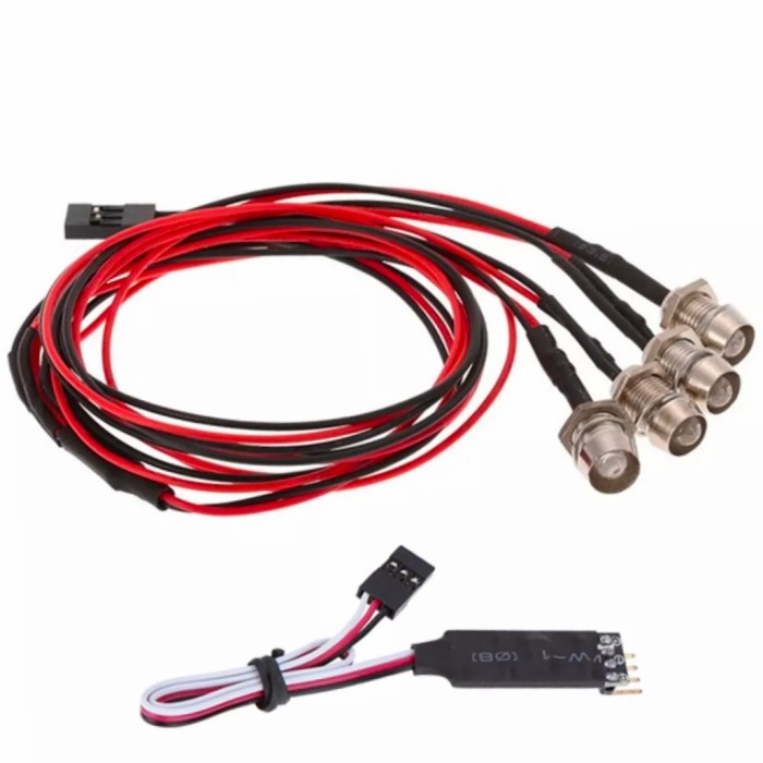set lampu led RC plus modul RC MN WPL 1:10
