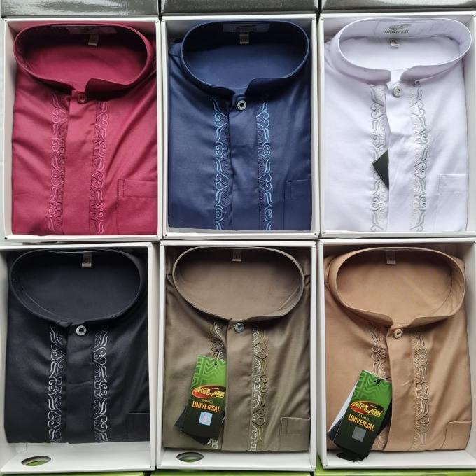 Baju Koko Atlas Lengan Panjang