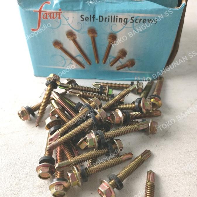 

`````````] Fawi Baut Roofing 12x40 per 1 kotak isi 200 pcs