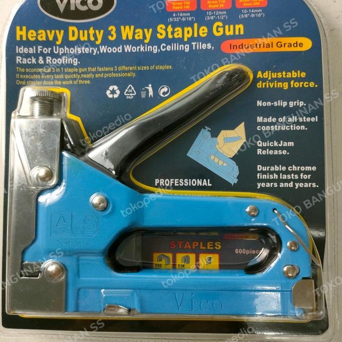

;&;&;&;&] Vico Heavy Duty 3 way Staple Gun per 5/ Vico Staples F series J series