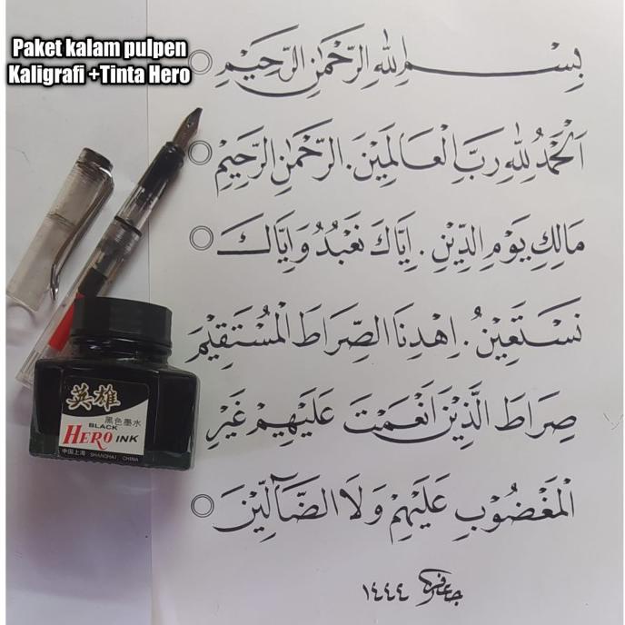 

Paket pulpen kaligrafi +tinta Hero