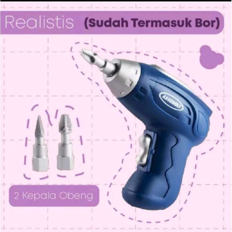 GE TOYS MAINAN MUR BAUT/ SUDAH TERMASUK BOR/MAINAN EDUKATIF OKUPASI MOTORIK HALUS TERAPI WICARA