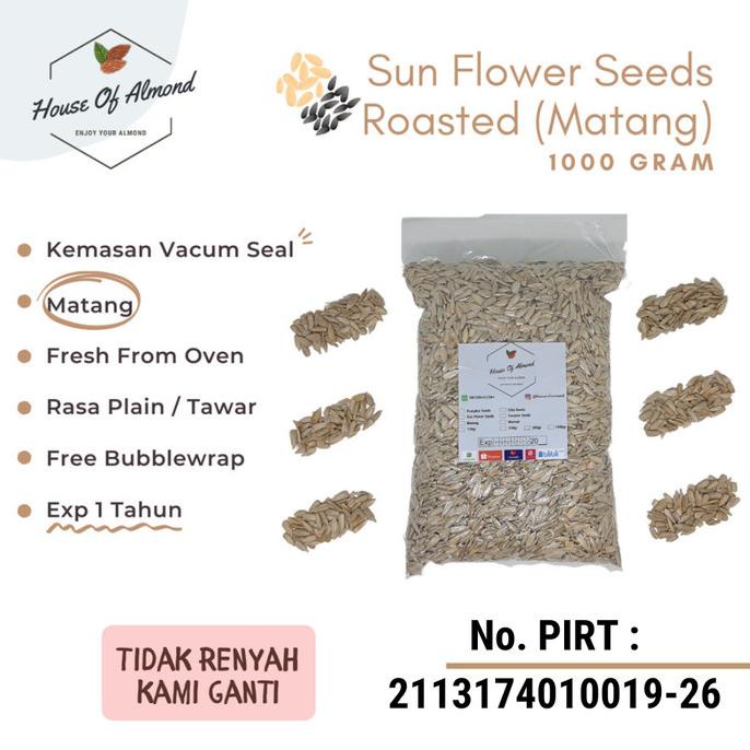 

sun flower seed roasted 1kg / Biji bunga matahari kupas (kuaci)