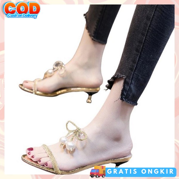 Hils Haihil Remaja Import High Heels Wanita Casual Hill Pesta Kondangan Heals Terbaru Highheels Simp