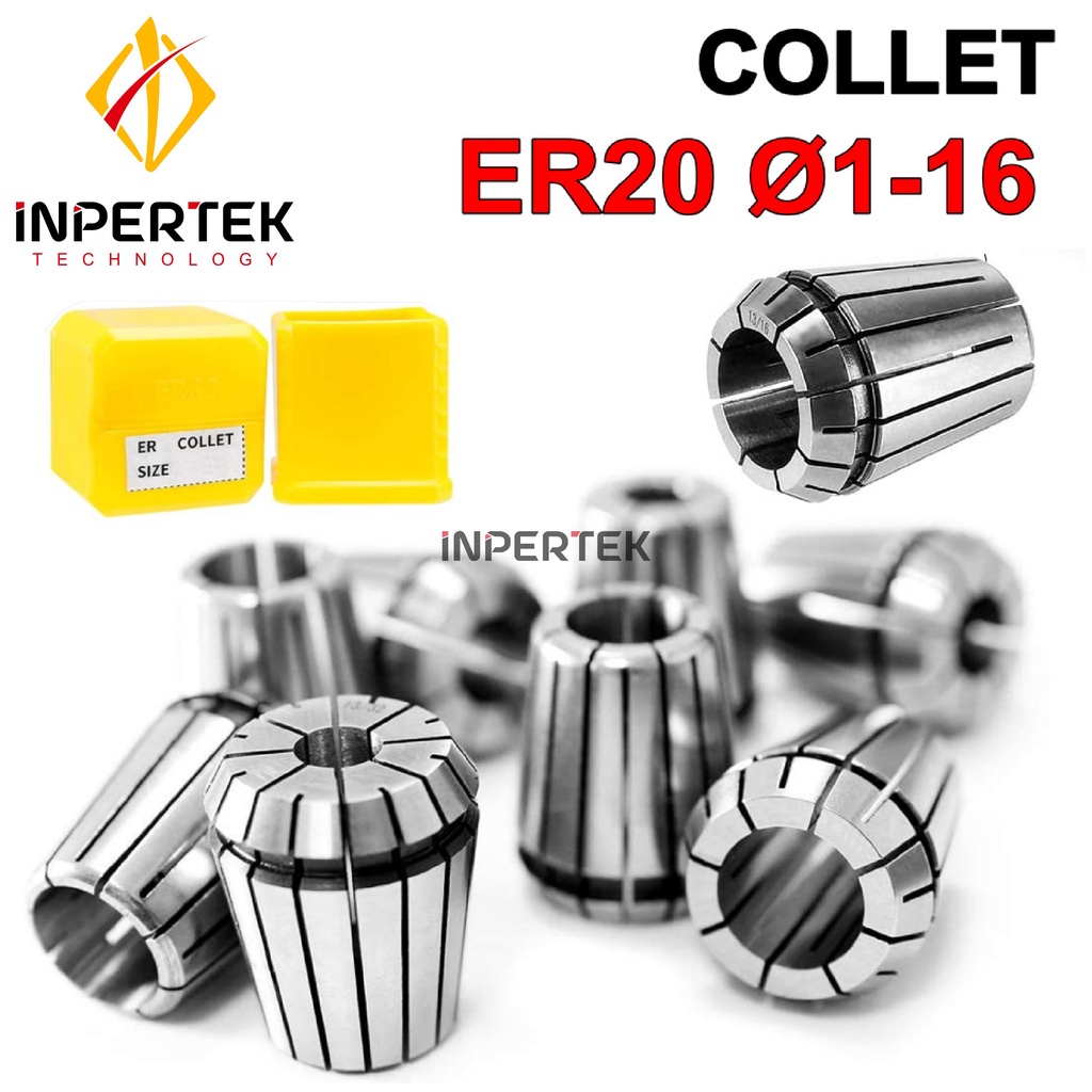 Collet ER20 Arbor Chuck Mesin Frais Penjepit Endmill CNC