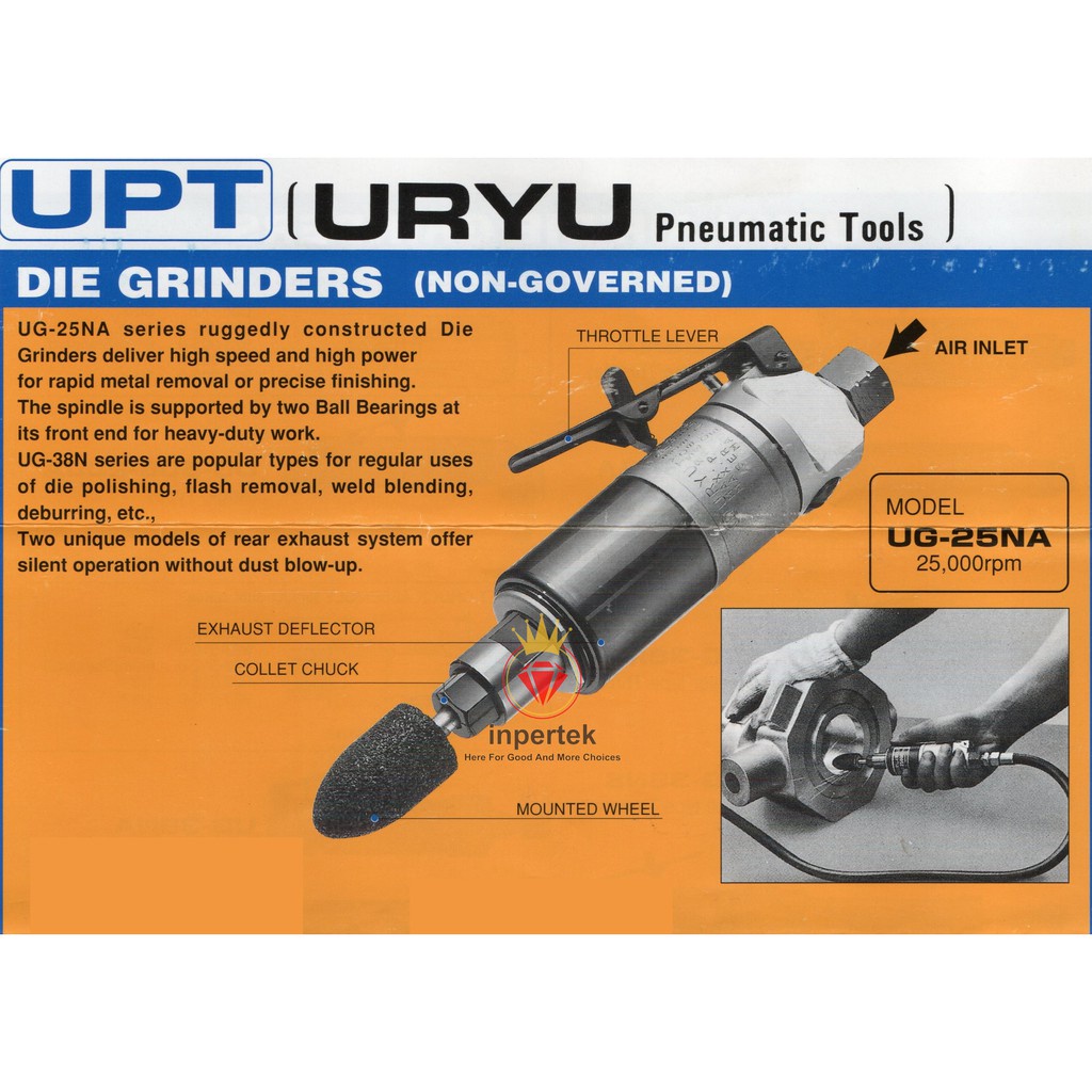Die Grinder UG-25NA URYU Mesin Cuner 3mm 6mm Gerinda Tuner Angin JAPAN