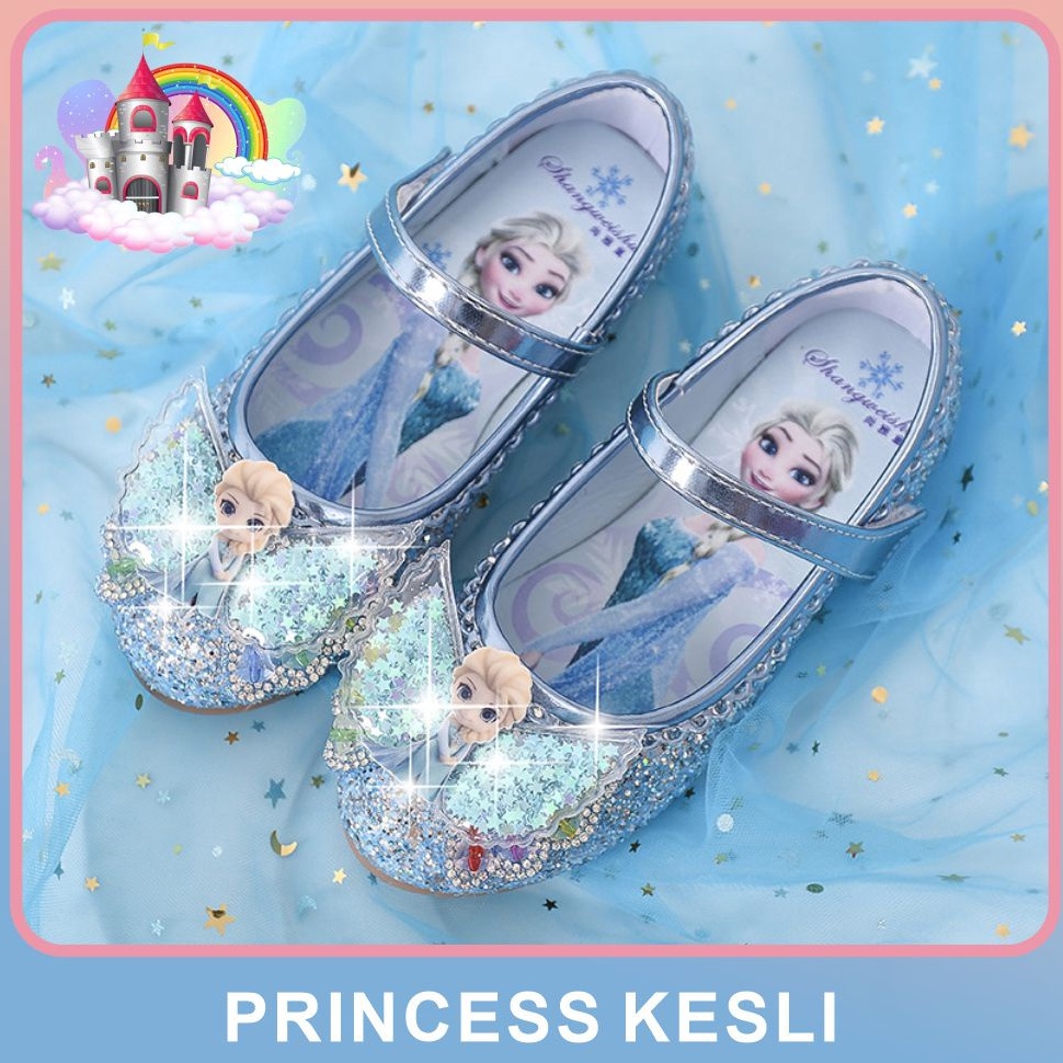 TERPERCAYA [PRINCESS KESLI] SIZE(25-32) Sepatu Pesta Anak Perempuan/Sepatu Elsa Frozen/sepatu anak p