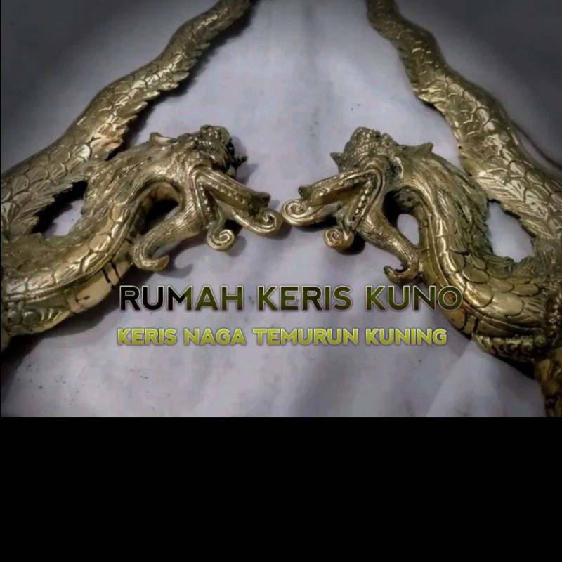 KERIS NAGA TEMURUN KUNING PANJANG 40 CM