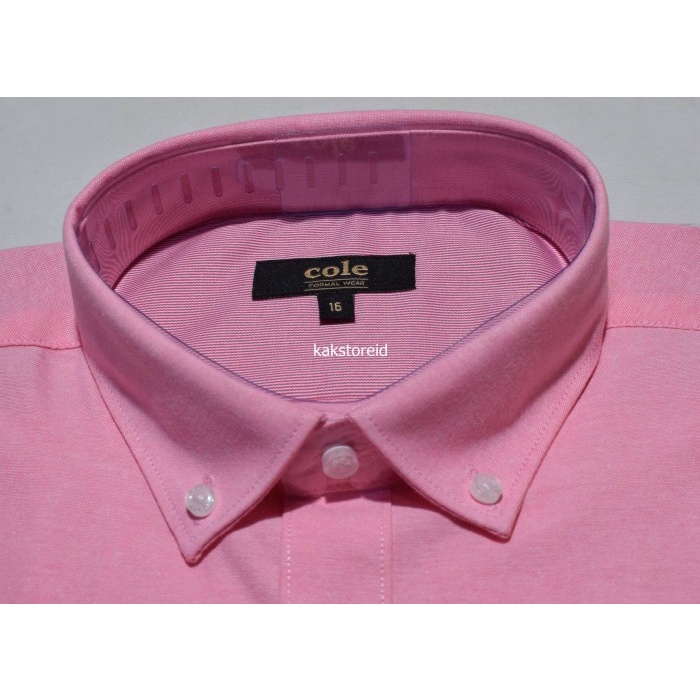 Kemeja Pria Formal Lengan Pendek Cole Pink Reguler Cor 162 Ori