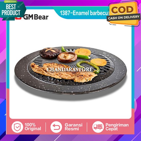 Panggangan Multi Grill Pan Omicko Wajan Panggang Keramik Grill 30Cm L5J3 Premium Listrik Camping Teb