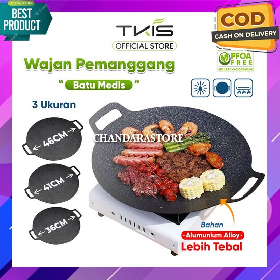 Grill Pan Best Seller Hakasima Big Ceramic Bbq Grill Pan Original Baru(High El09I09A82L Tkis Alat Pe