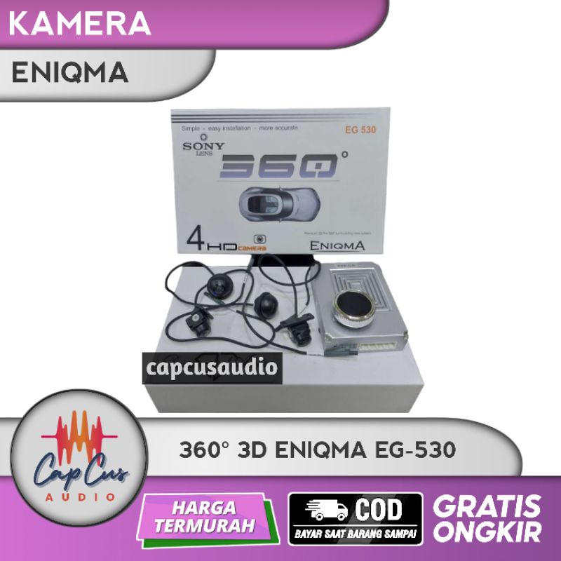 KAMERA PARKIR MOBIL 360 DERAJAT 3D ENIGMA / ENIQMA EG-530 / EG530 SONY LENS KAMERA
