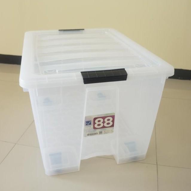 EZY : EZY 88 BOX CONTAINER SERBA GUNA BENING TRANSPARAN 88 LITER EZY88