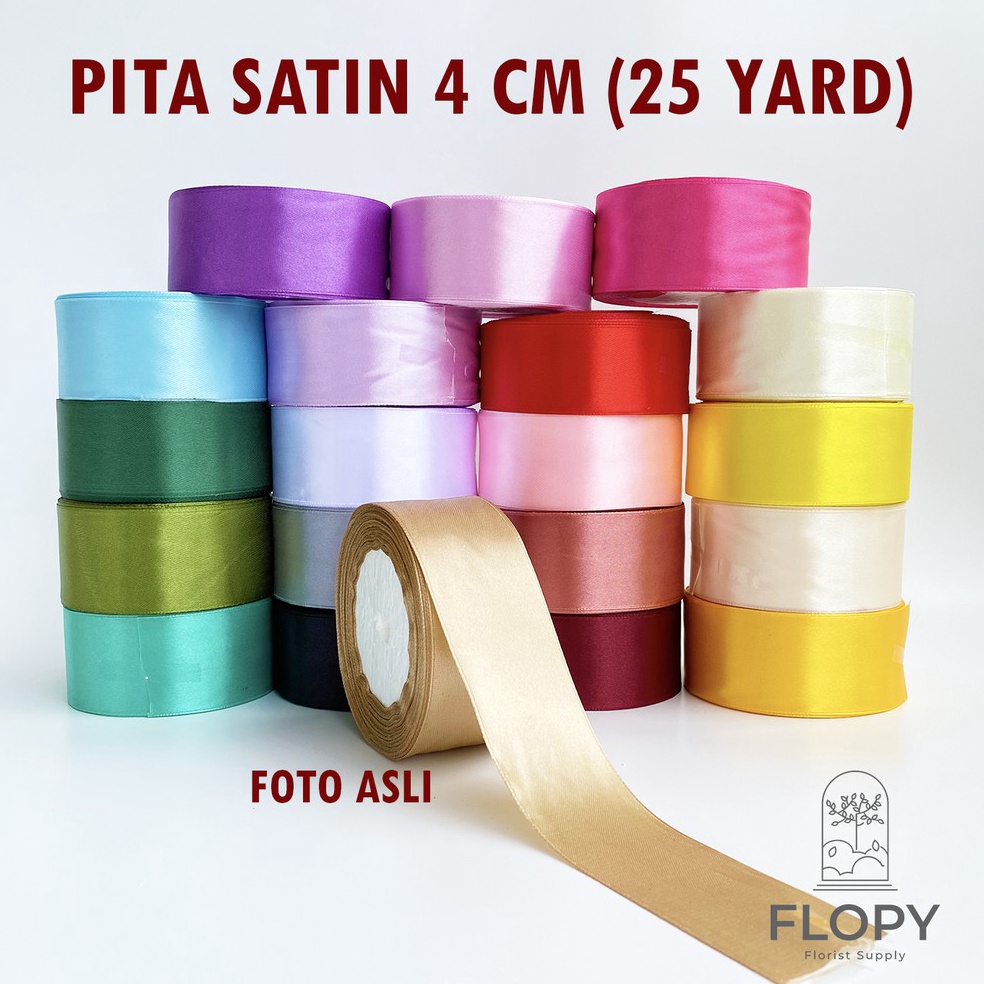 

COD 1 Roll Pita Satin 4 cm - 25 yard / 22 meter 8078