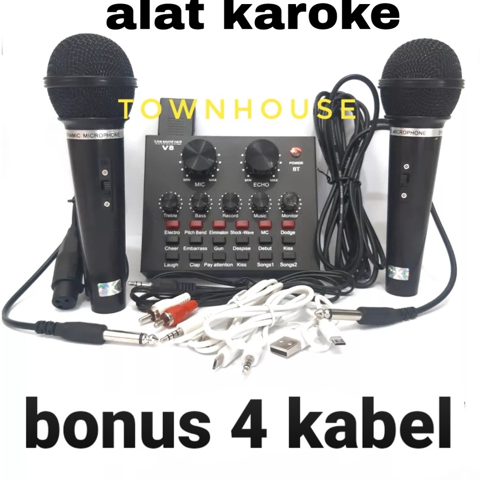 Star Seller karaoke mixer karaoke Soundcard Broadcast Microphone - V8 V8 SoundCard Bluetooth mixerr 