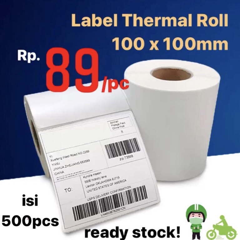 

LABEL STICKER THERMAL 100 X 100 BARCODE 100X100 ‣ SRB.4Jn23ᶻ