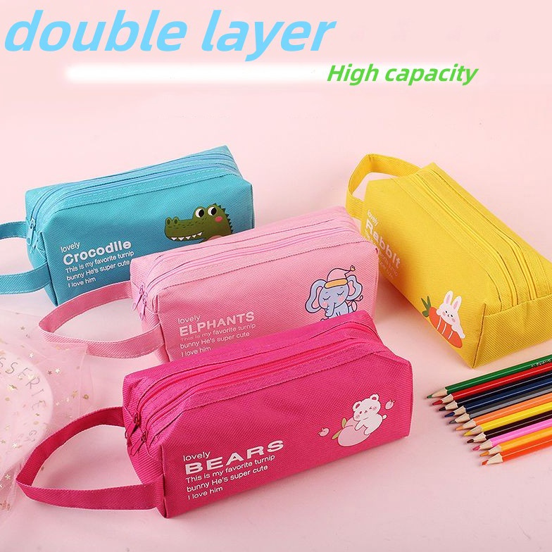 

75 Tempat Pensil/ Tempat Pensil Ritsleting Ganda/Dompet Pensil 2 sleting 61