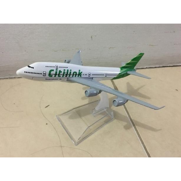 MINIATUR DIECAST PESAWAT TERBANG CITILINK BAHAN BESI