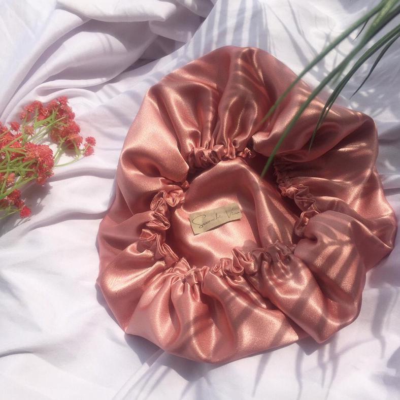 Promo HAIR BONNET SILK by SV - SUTRA SILK satin bonnet - Hair bonnet silk / hair bonnet berkualitas 