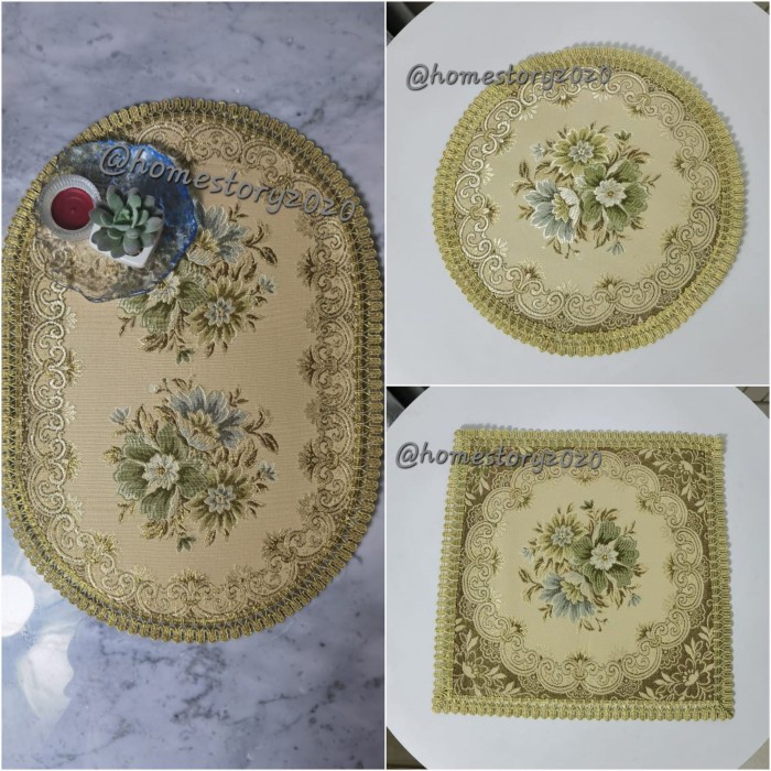 Taplak Meja Belgi Kecil Uk 3Cm Bulat/Kotak