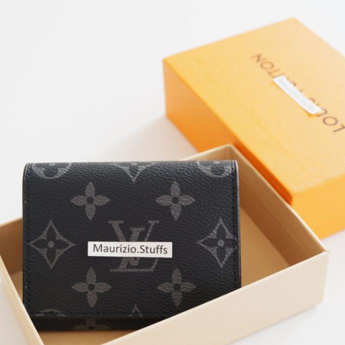 

CARD BUSINESS L V MONOGRAM BLACK DOMPET KARTU L0UIS HITAM ---NEW READY---