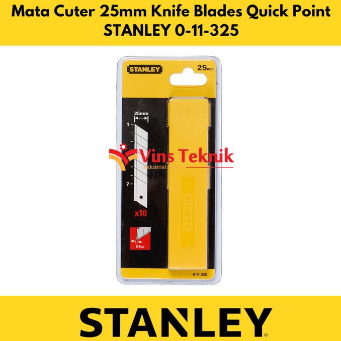 

STANLEY 0-11-325 isi cutter mata cuter 25mm knife blades quick point