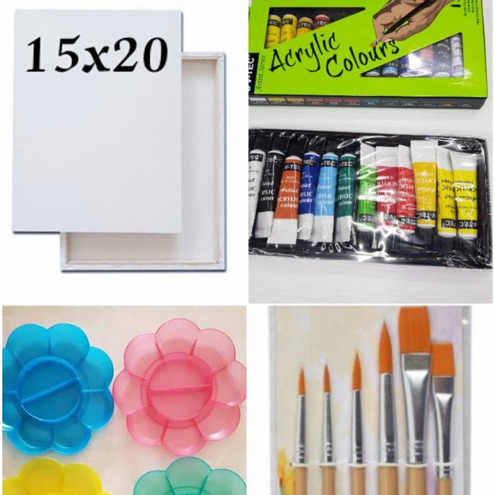 

Paket Alat Lukis + Kanvas 20X15