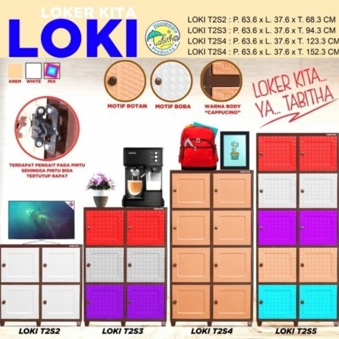 

Lemari Plastik Tabitha LOKI(Loker Kita) 2 Tower Double Cabinet ---NEW READY---