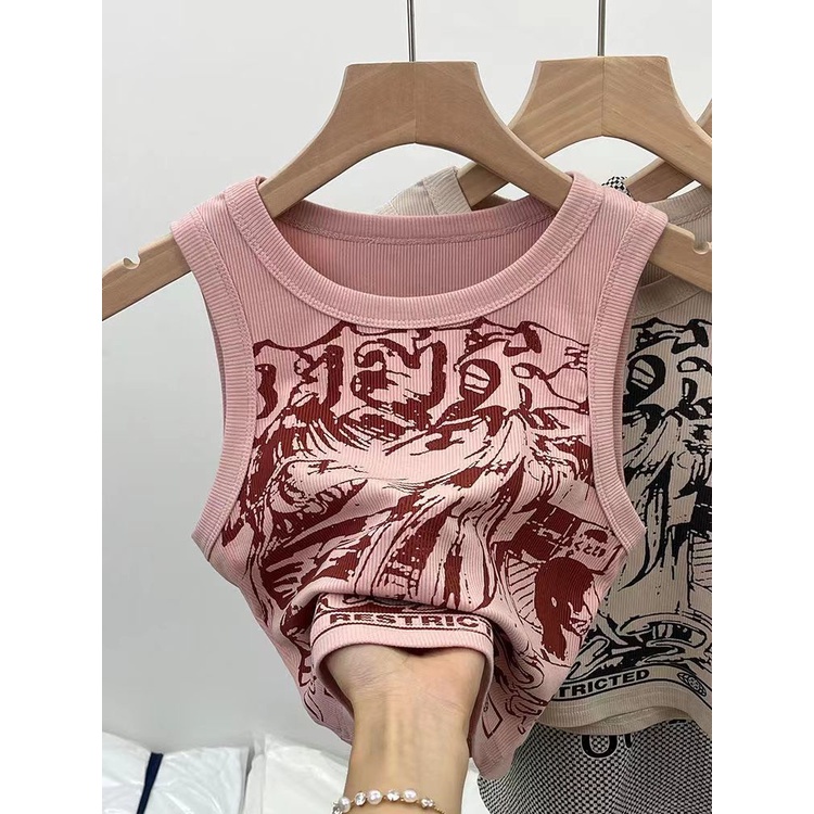 Atasan pendek tanpa lengan musim panas baru