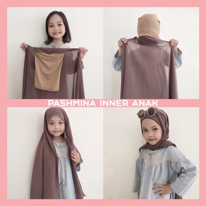 ✓ PASHMINA INNER ANAK 2in1 BABYDOLL