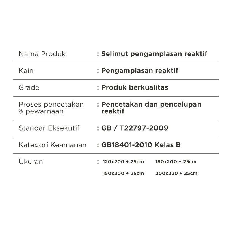 Holiven Sprei Kasur