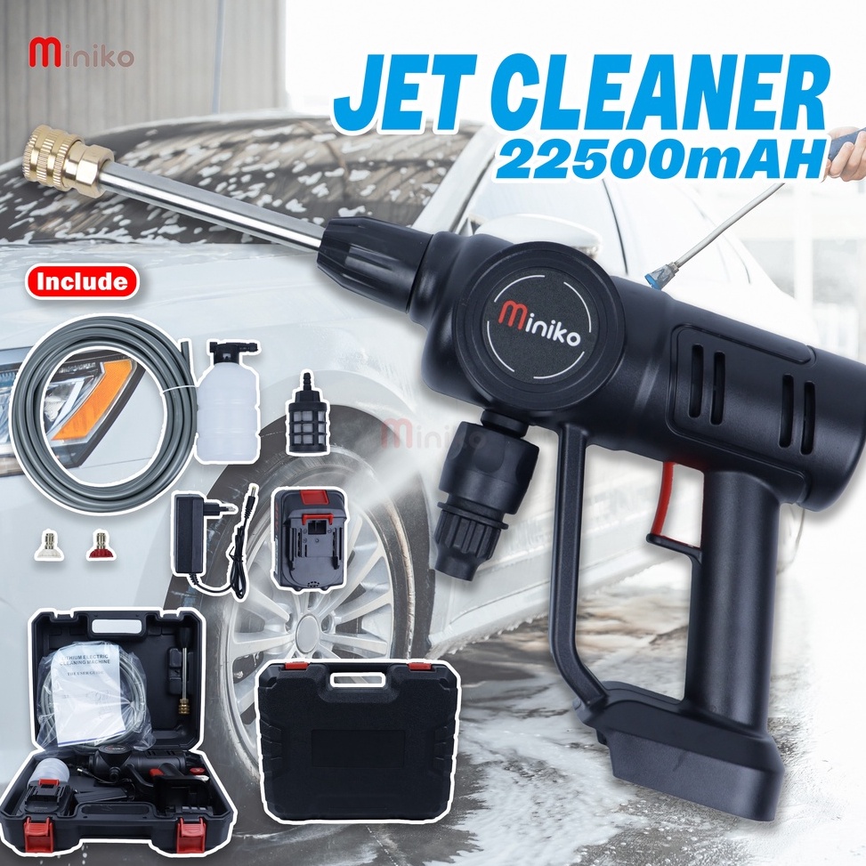 TERLARIS Cordless Jet Cleaner Alat Cuci Motor Mobil Miniko