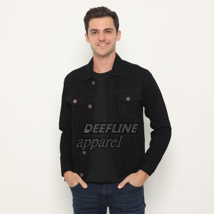 Best Sales Deefline Jaket Jeans Pria - Jaket Denim Terbaru - Jaket Hitam Original