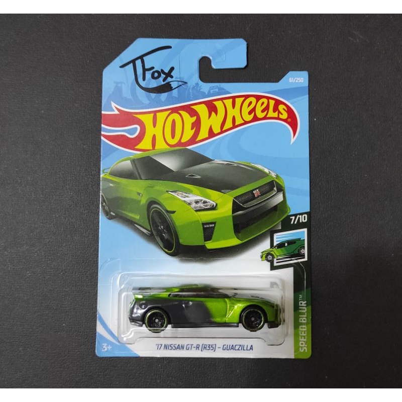 Hotwheels Nissan GTR R35 Tfox Guaczilla green