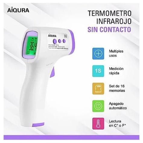 Promo AIQURA Termometer tembak gun / thermo gun /alat pengukur suhu tubuh