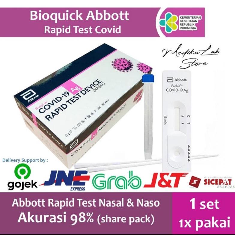 New Antigen Rapid Test Abbott Bioquick Naso/Nasal 1 pcs | Medikalab