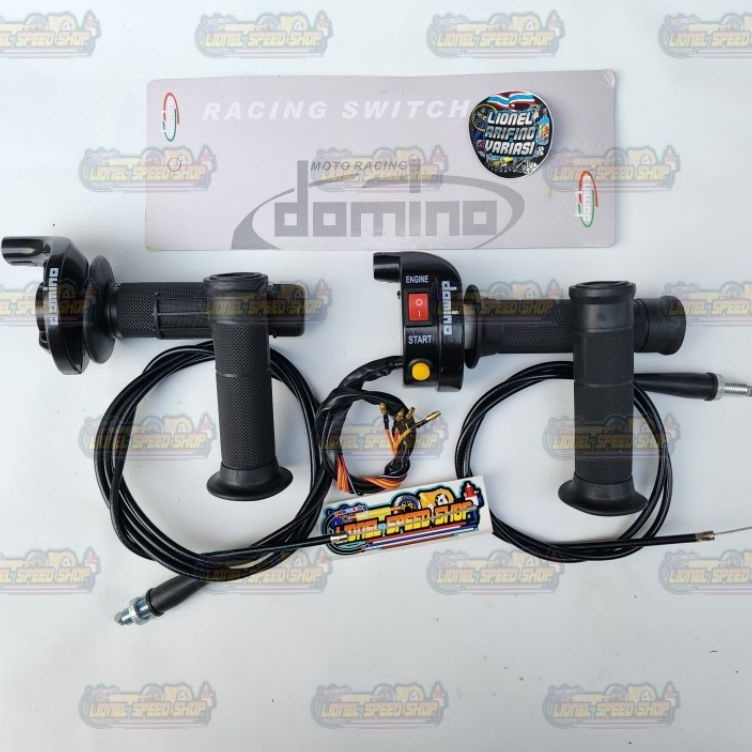 _WhB Gas spontan domino 1 kabel polos dan 2 tombol gas kontan domino matic panjang kabel 180cm unive