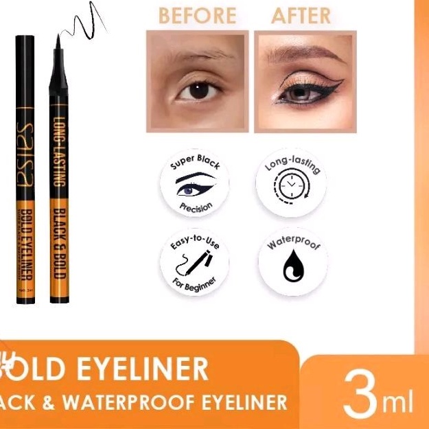 `ღ´ PHINKL `ღ´  Salsa BOLD Eyeliner Spidol big waterproof anti luntur mudah dipakai