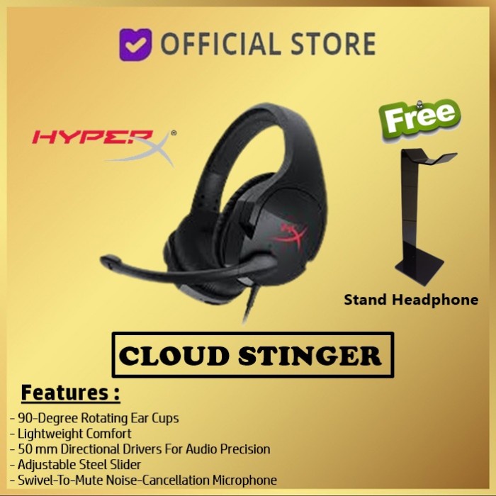 HyperX Cloud Stinger Gaming Headset Headphone Hyper X Cloud