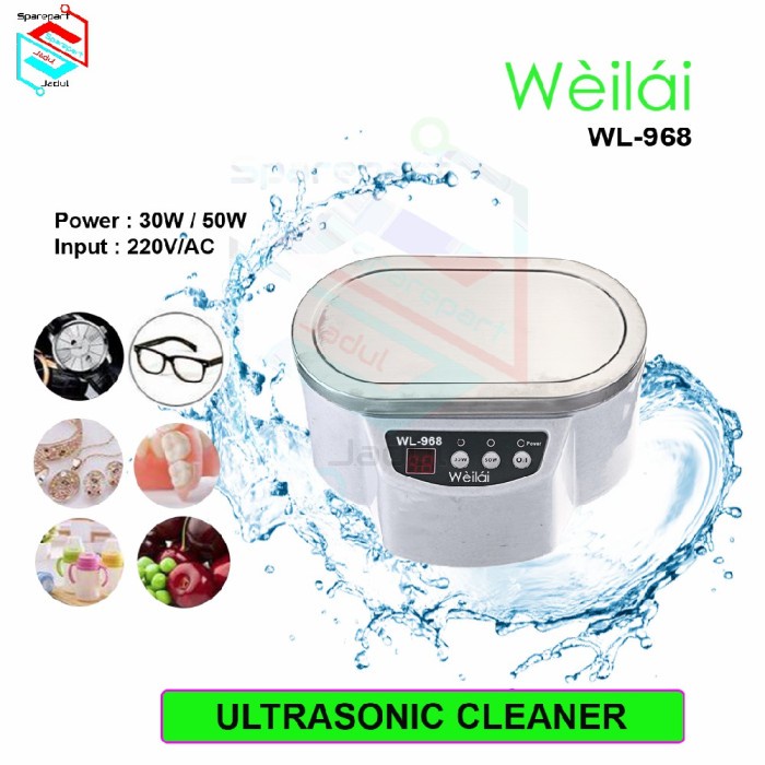 Pencuci ULTRASONIC Cleaner Jewelry Glasses Cleaning Weilai 963 / 968