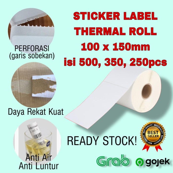 

Terlaris Kertas Label Thermal Barcode 100X150 Isi 500