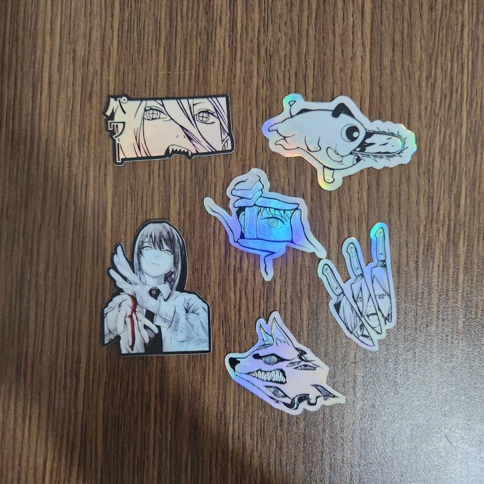 

Sticker Hologram Anime - PSH1691 - Chainsaw Man 6pcs