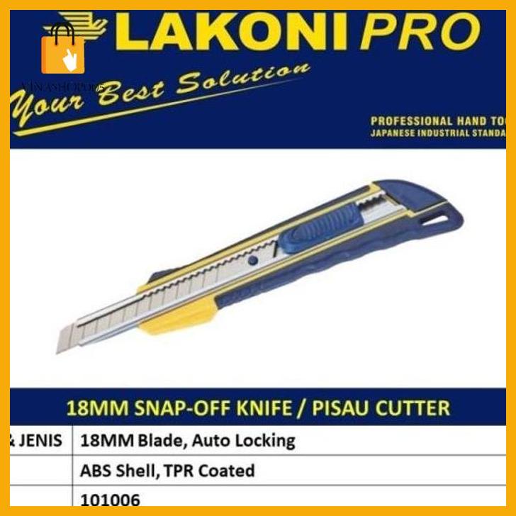 

lilajunio01 - CUTTER UTILITY KNIFE 18 MM LAKONI PRO - AUTO LOCKING