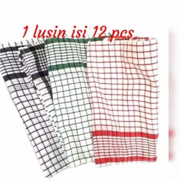 [TIM.20Jn23ι] 1 Lusin serbet Kain Lap Piring / Lap Dapur