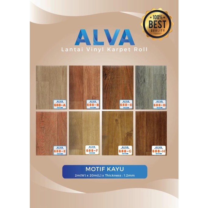 Diskon Karpet Lantai Vinyl Korea Tebal 1.2Mm Motif Kayu