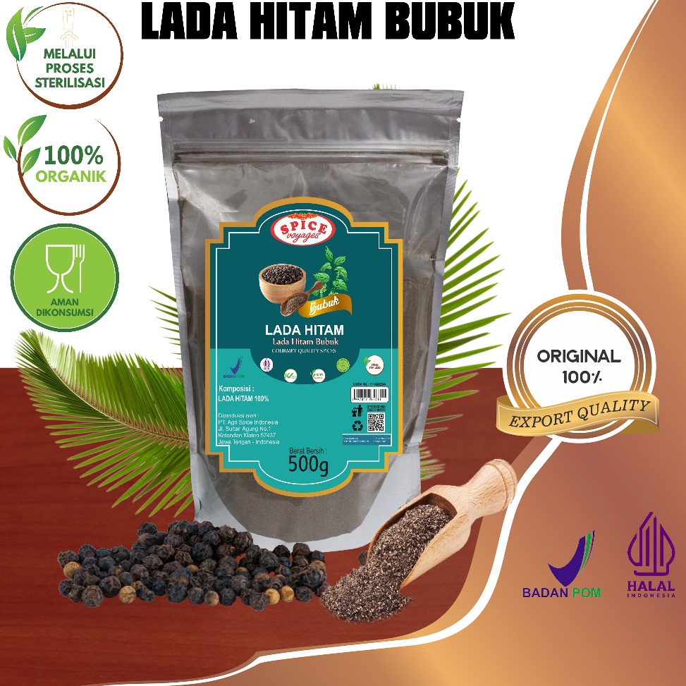 

Miliki Spice Voyages Ground Black Pepper (500gr) / Lada Hitam Bubuk (500gr) 62