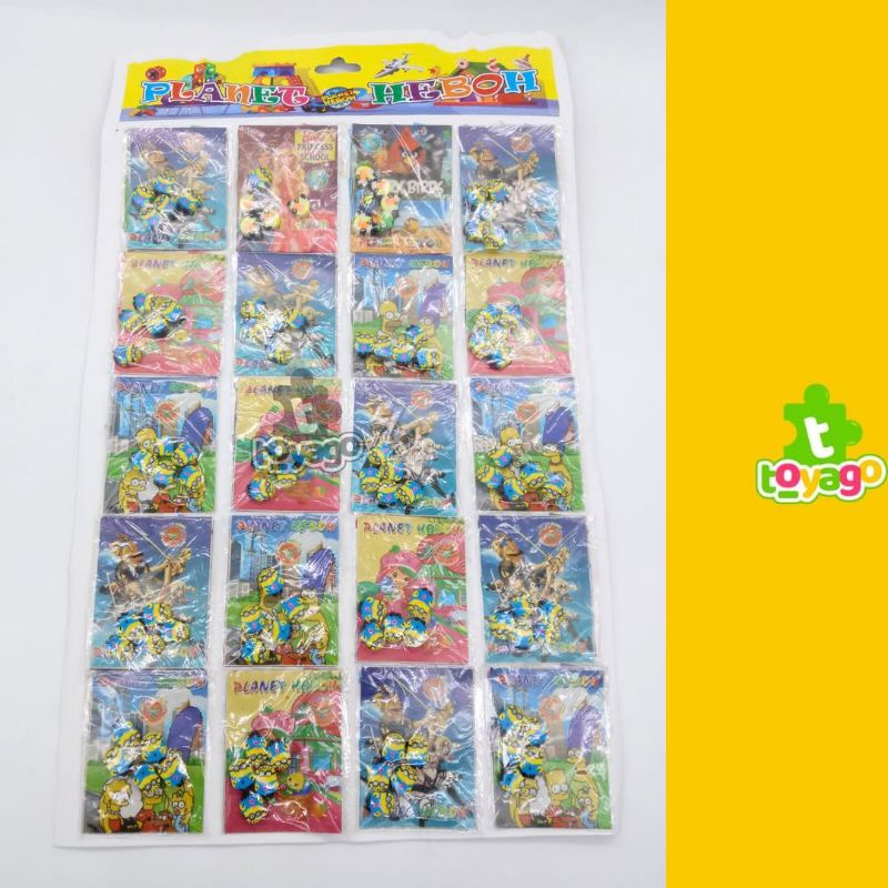 Hapusan Minion kecil lembaran isi 20 Pcs Grosir Murah