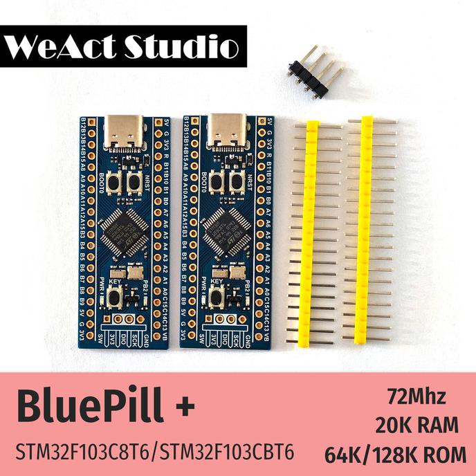 WeAct STM32 STM32F103 STM32F103CBT6 Bluepill Plus ARM Cortex M3